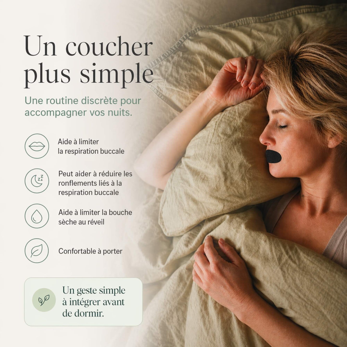 Somnoris Bandes Buccales de Nuit
