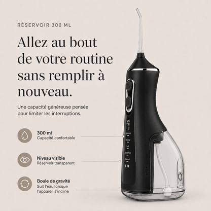 Jet dentaire Premium sans fil Somnoris – Écran digital