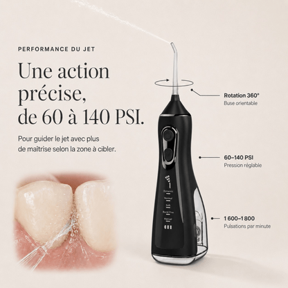 Jet dentaire Premium sans fil Somnoris – Écran digital