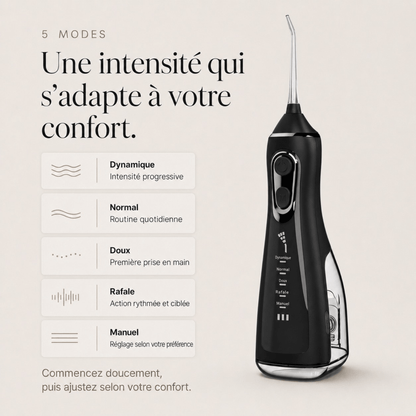 Jet dentaire Premium sans fil Somnoris – Écran digital
