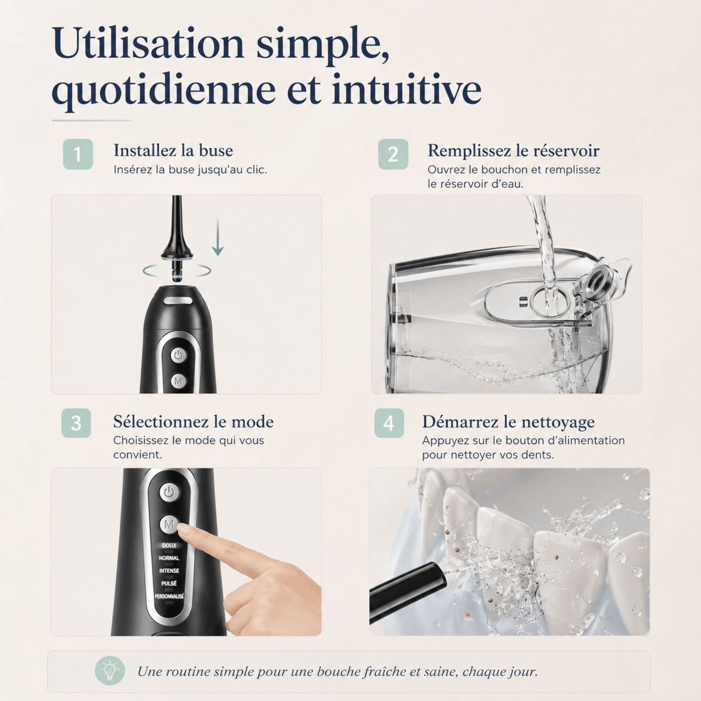 Jet dentaire professionnel sans fil Somnoris